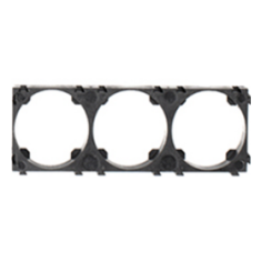 Suporte para 3 baterias 26650 com di&acirc;metro de furo 26,3 mm