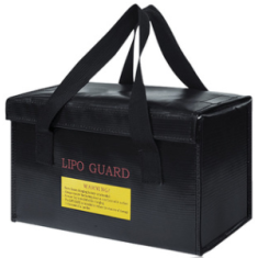 Bolsa de prote&ccedil;&atilde;o antiexplos&atilde;o para baterias de l&iacute;tio, preta