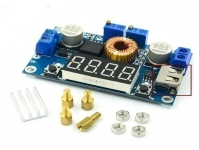 Conversor DC-DC XL4015 Step-down ajust&aacute;vel 5A 75W com volt&iacute;metro display digital de 4 bits - Imagem 7