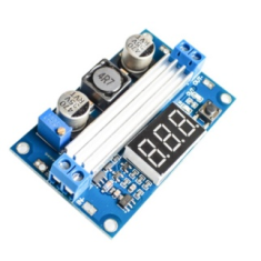 M&oacute;dulo elevador DC-DC ajust&aacute;vel de alta pot&ecirc;ncia 3,0~35V para 3,5~35V 100W com volt&iacute;metro digital