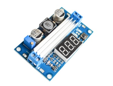 M&oacute;dulo elevador DC-DC ajust&aacute;vel de alta pot&ecirc;ncia 3,0~35V para 3,5~35V 100W com volt&iacute;metro digital - Imagem 1