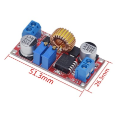 Conversor DC-DC Step-down Ajust&aacute;vel XL4015 5A 75W Vermelho