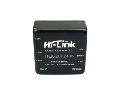 M&oacute;dulo conversor DC-DC HLK-20D2405 9 a 36 V para 5 V - Imagem 1