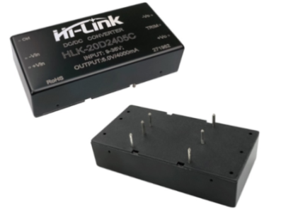 M&oacute;dulo conversor DC-DC HLK-20D2405C entrada 9 a 38 V sa&iacute;da 5 V - Imagem 1
