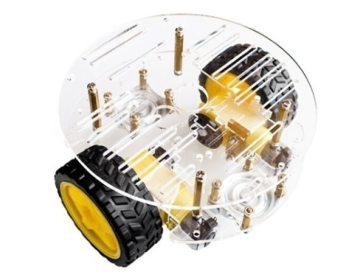 Kit Chassi 2WD DIY Mini Redondo com Plataforma Dupla para Carro Rob&ocirc; Inteligente - Imagem 12