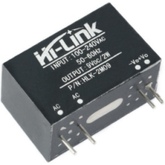 M&oacute;dulo fonte AC-DC HLK-2M09 220 V para 9 V