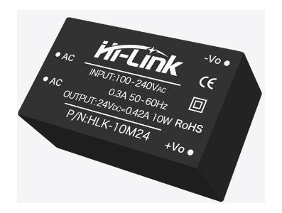 M&oacute;dulo Fonte AC-DC HLK-10M24 220V para 24V - Imagem 1