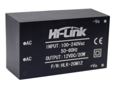 M&oacute;dulo fonte AC-DC HLK-20M12 220V para 12V, conversor de tens&atilde;o - Imagem 1