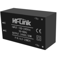 M&oacute;dulo fonte AC-DC HLK-20M24 220V para 24V, Conversores DC-DC