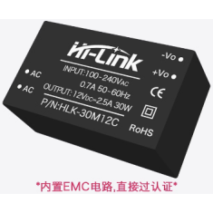 HLK-30M12C M&oacute;dulo Fonte AC-DC 220V para 12V Conversor DC-DC