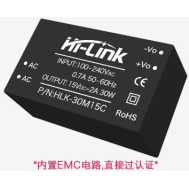 M&oacute;dulo fonte AC-DC 220V para 15V HLK-30M15C