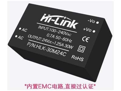 M&oacute;dulo conversor AC-DC HLK-30M24C 220V para 24V - Imagem 1