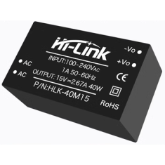 M&oacute;dulo fonte AC-DC HLK-40M15 220V para 15V