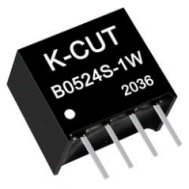 K-CUT B0524S-1W Conversor DC-DC Isolado Elevador 5 a 24 V