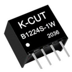 K-CUT B1224S-1W M&oacute;dulo Conversor DC-DC Elevador Isolado 12 para 24 V