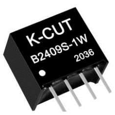 Conversor DC-DC isolado de redu&ccedil;&atilde;o K-CUT B2409S-1W 24 V para 9 V