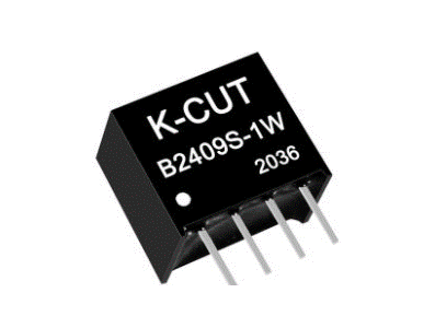 Conversor DC-DC isolado de redu&ccedil;&atilde;o K-CUT B2409S-1W 24 V para 9 V - Imagem 1
