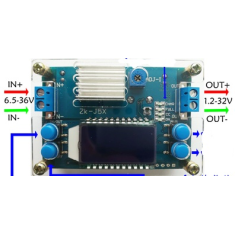 DC6.5-36V to DC1.2-32V 5A CNC Step-down Power Supply Module 50W-70W