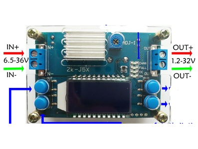 DC6.5-36V to DC1.2-32V 5A CNC Step-down Power Supply Module 50W-70W - Imagem 1