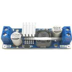 M&oacute;dulo conversor DC-DC rebaixador 12V/24V para 5V com LM2596 e LM2576