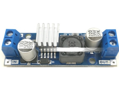 M&oacute;dulo conversor DC-DC rebaixador 12V/24V para 5V com LM2596 e LM2576 - Imagem 1