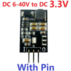 Conversor DC-DC 3,3 V DD38LOSA, entrada DC 6-40 V, pot&ecirc;ncia 5 W