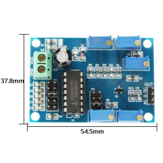 M&oacute;dulo gerador de sinais ICL8038 12 V a 15 V 10 Hz a 450 kHz ondas senoidal, triangular e retangular, Conversor DC-DC