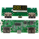 M&oacute;dulo conversor boost DC-DC e carregador para bateria 18650 5V 1A/2A com display digital em barra e dupla sa&iacute;da USB - Thumb - 1