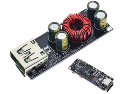 M&oacute;dulo Conversor DC-DC Chip 3518 USB Type-C QC4.0 PD3.0 6V&ndash;35V, carregamento r&aacute;pido - Imagem 1