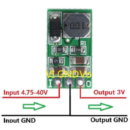 M&oacute;dulo conversor DC-DC Buck 5-40V para 3V 1A sem pinos