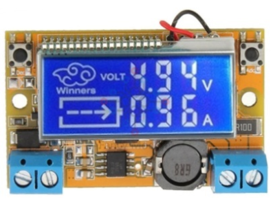 Conversor DC-DC Buck Step-down Ajust&aacute;vel 3A 5V a 23V para 0 a 16,5V com Duplo Display LCD - Imagem 1