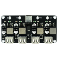 Conversor DC-DC buck 4 canais USB com QC3.0/QC2.0, m&oacute;dulo step-down 6&ndash;32V com sa&iacute;das 3V, 9V, 12V e 24V