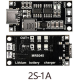 M&oacute;dulo carregador e booster Type C para baterias 18650 Li‑ion/Pol&iacute;mero 2S (8,4 V, 1 A) - Thumb - 1