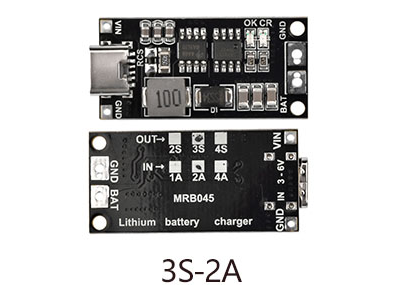 M&oacute;dulo Booster e Carregador 3S 12,6V 2A para 18650 Li-ion com entrada Type-C - Imagem 1