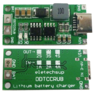M&oacute;dulo carregador 3S 12,6V 4A para baterias 18650 Li-ion com entrada Type-C (Conversor DC-DC)
