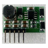 M&oacute;dulo conversor DC-DC boost 3 a 18 V para &plusmn;24 V com sa&iacute;das positiva e negativa e soldagem