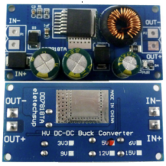 M&oacute;dulo conversor DC-DC buck de alta tens&atilde;o 8 a 80 V DC para 9 V 2,1 A