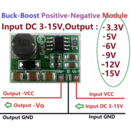 M&oacute;dulo conversor DC-DC Buck de 3 a 15 V para -3,3 V (sa&iacute;da negativa)
