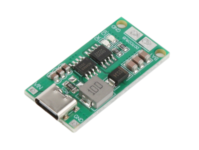 M&oacute;dulo carregador Li-ion 2S 8,4V 1A para 18650 USB-C - Imagem 1