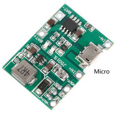 M&oacute;dulo conversor DC-DC ajust&aacute;vel 3,7V para 5V/9V para bateria 18650, carga, boost e descarga integrados 2A, mult&iacute;metro modificad