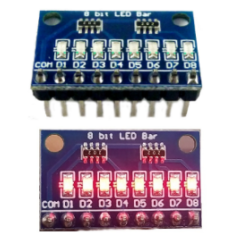 M&oacute;dulo Indicador LED DM41A08 8 bits Vermelho C&aacute;todo Comum 3.3V/5V