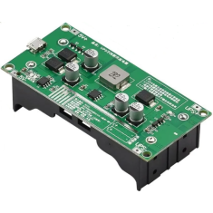 M&oacute;dulo carregador 3A para bateria de l&iacute;tio 18650 com caixa para baterias, 12V Micro, conversor DC-DC
