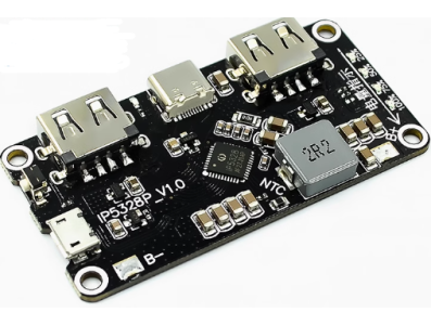 M&oacute;dulo carregador IP5328P para baterias 18650 com duplo USB e conversor DC-DC - Imagem 1