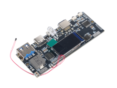 Conversor DC-DC QC4.0/QC3.0 com display LED colorido, USB PD e carga r&aacute;pida 22,5 W, interface L - Imagem 1