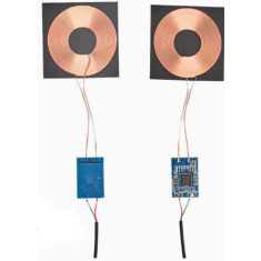 Placa PCBA mini de carregamento sem fio 3W com bobina circular, conversor DC-DC