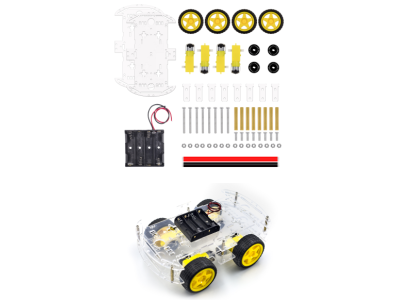 Chassi de Carro Inteligente 4WD de Duas Camadas Vers&atilde;o Alongada - Imagem 10