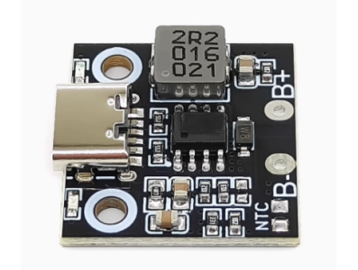 M&oacute;dulo de carregamento de bateria Li-ion 1S USB Type-C 2,8A, conversor DC-DC - Imagem 1