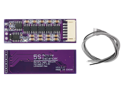 Placa Equalizadora Ativa para Bateria de L&iacute;tio 5S 1,5 A com Capacitor de Balanceamento - Imagem 1