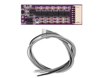 Placa equalizadora ativa para bateria de l&iacute;tio 6S 1,5A com capacitor de balanceamento - Imagem 1