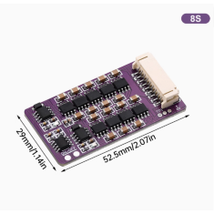 Placa equalizadora ativa 8S 1,5 A para bateria de l&iacute;tio com capacitor de balanceamento (conversor DC-DC)